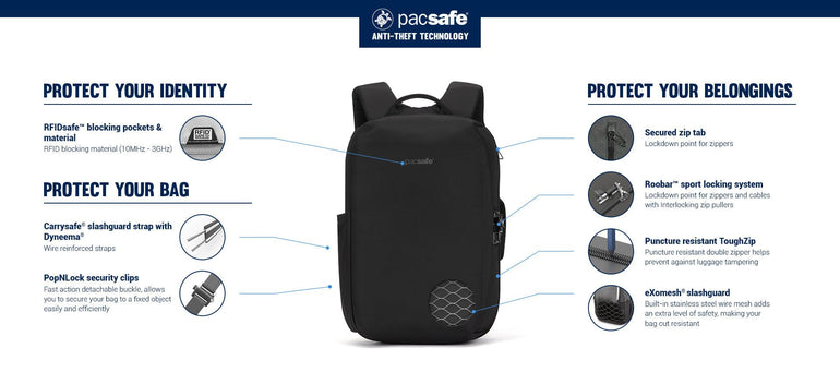 Pacsafe Metrosafe X Sac à Dos Anti-Vol pour Ordinateur de 13''