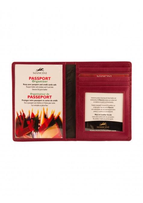 Mancini EQUESTRIAN-2 Collection Deluxe Passport Wallet (RFID Secure)