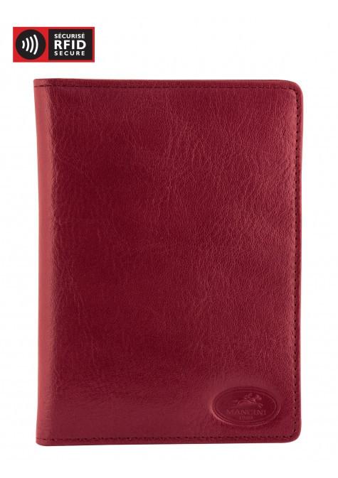 Mancini EQUESTRIAN-2 Collection Deluxe Passport Wallet - Red
