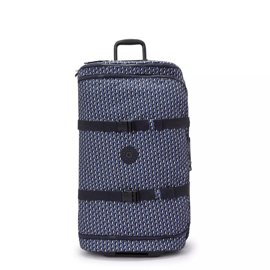 Kipling Aviana Grand sac de voyage imprimé à roulettes - 3D K Blue