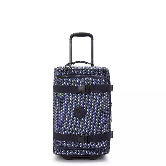 Kipling Aviana Petit sac de voyage imprimé à roulettes - 3D K Blue