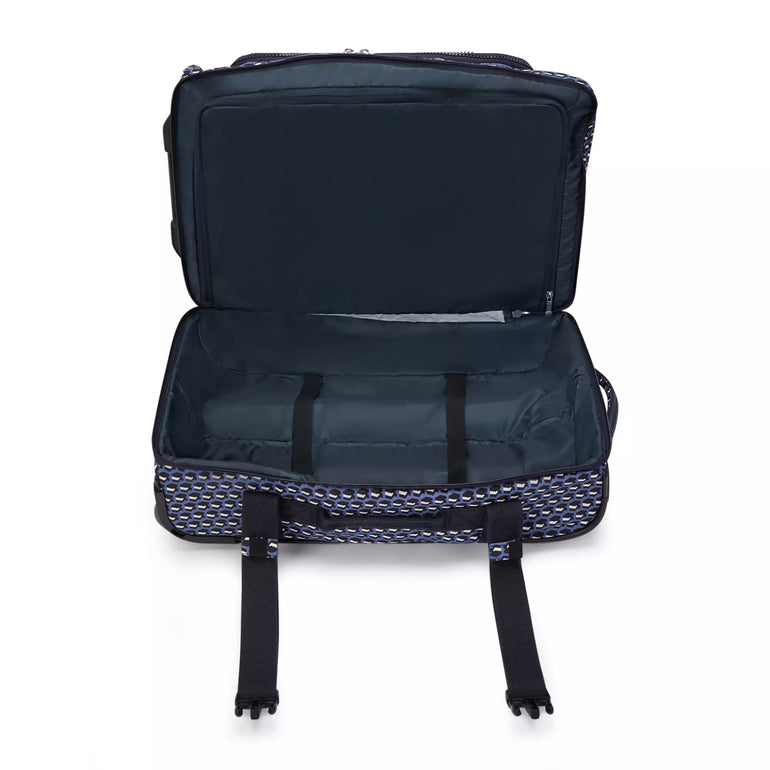 Kipling Aviana Petit sac de voyage imprimé à roulettes - 3D K Blue