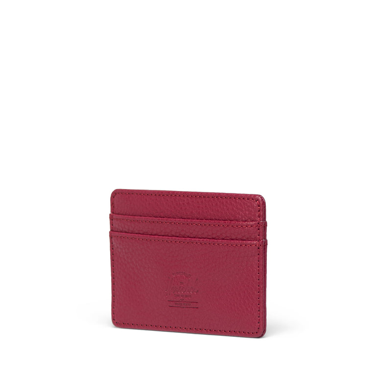 Herschel Charlie Cardholder Vegan Leather - Cherry Red