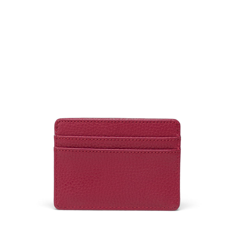 Herschel Charlie Cardholder Vegan Leather - Cherry Red
