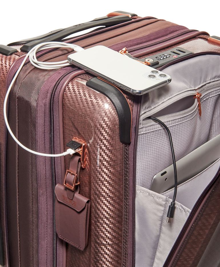 Tumi Tegra-Lite Bagage de cabine extensible à quatre roues avec poche avant pour voyage international