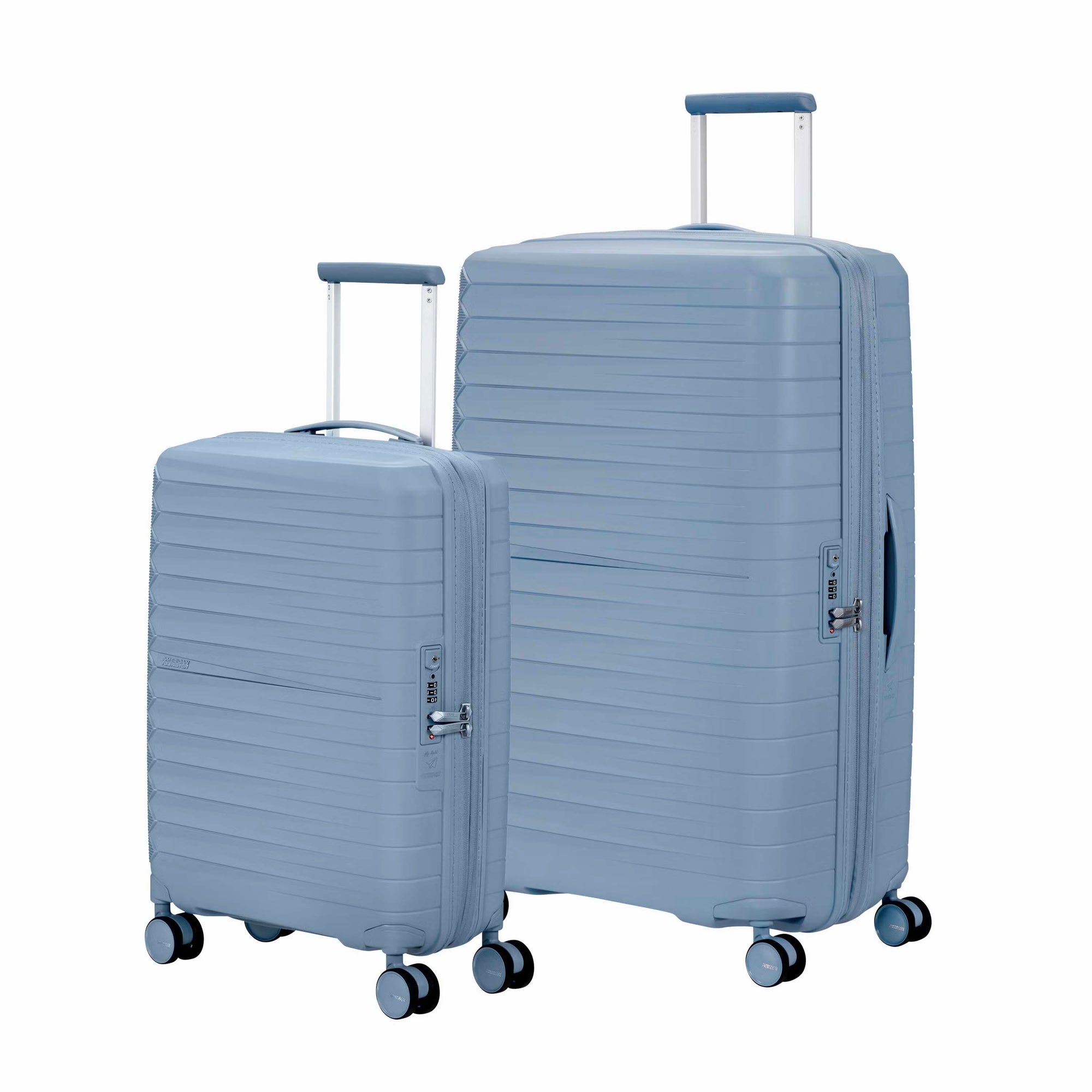 American Tourister Fastforward Ensemble de 2 valises imbriquées extensibles à roulettes pivotantes (valise à main et grande)