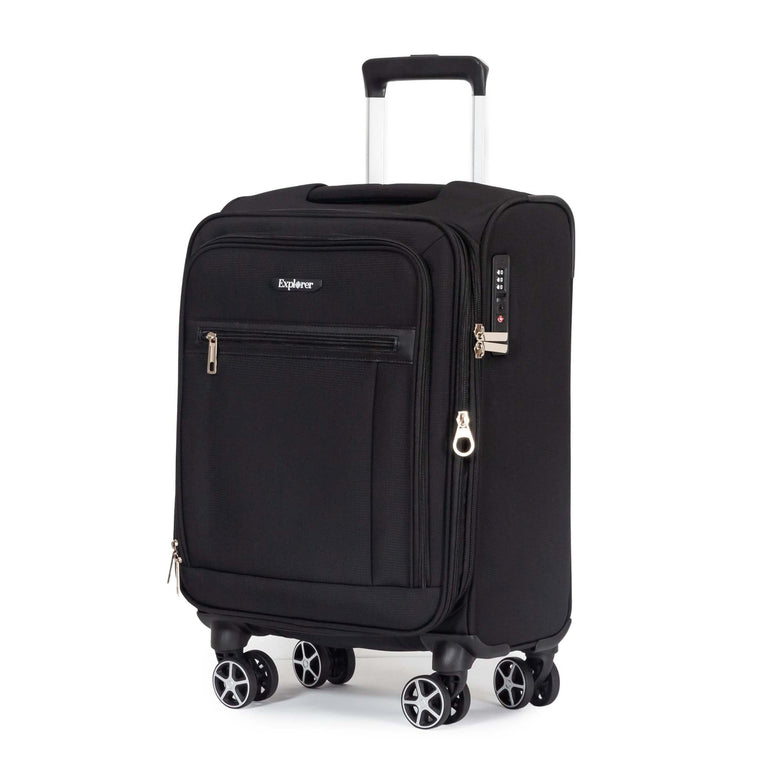 Explorer Onyx Expandable 2-Piece Luggage Set (Carry-On & Medium)