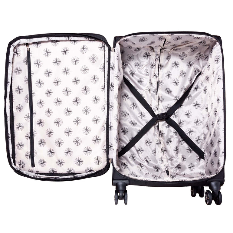 Explorer Onyx Expandable 2-Piece Luggage Set (Carry-On & Medium)