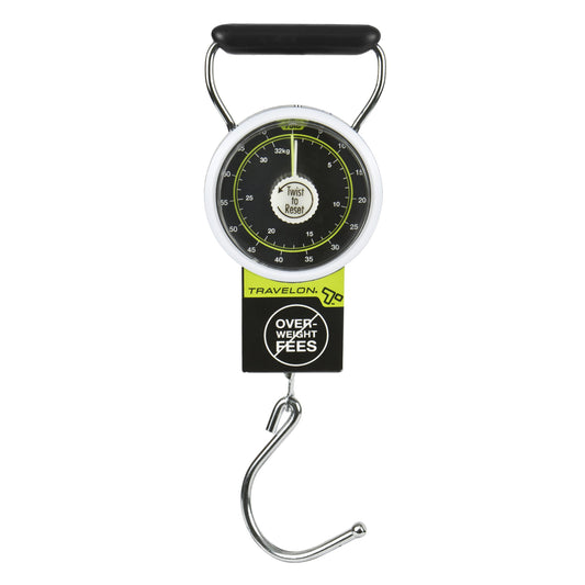Travelon Stop & Lock Luggage Scale with Tape Measure
