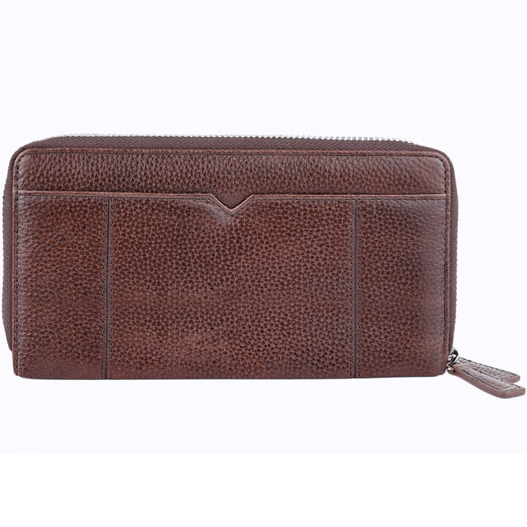 Mancini Fifth Avenue RFID Secure Double Zipper Wallet