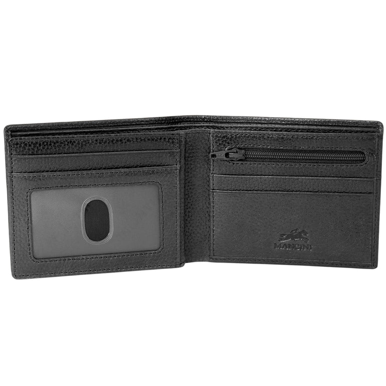 Mancini Fifth Avenue RFID Secure Center Wing Wallet with Coin Pocket