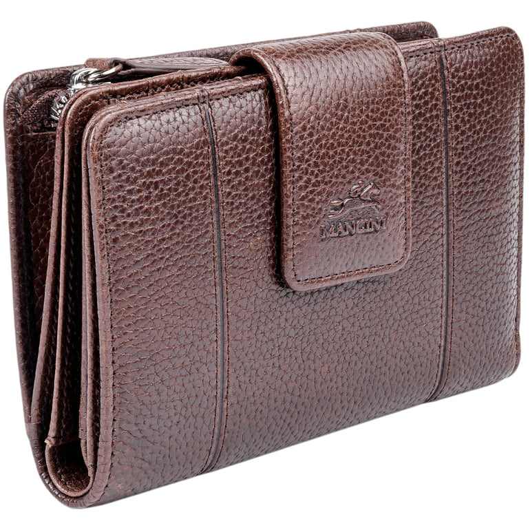 Mancini Fifth Avenue RFID Secure Medium Clutch Wallet