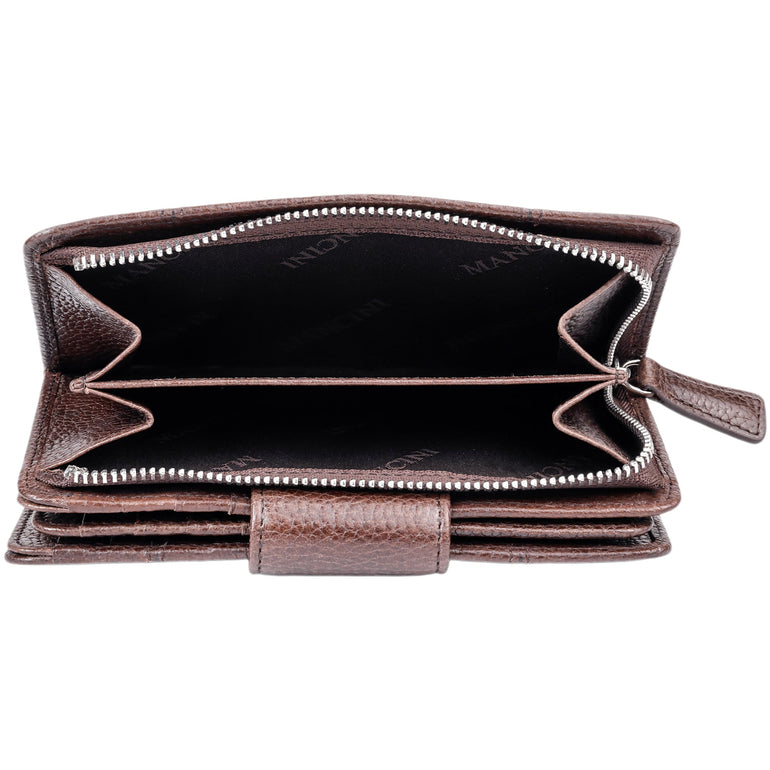 Mancini Fifth Avenue RFID Secure Medium Clutch Wallet