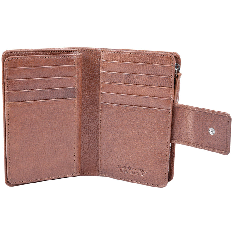 Mancini Fifth Avenue RFID Secure Medium Clutch Wallet