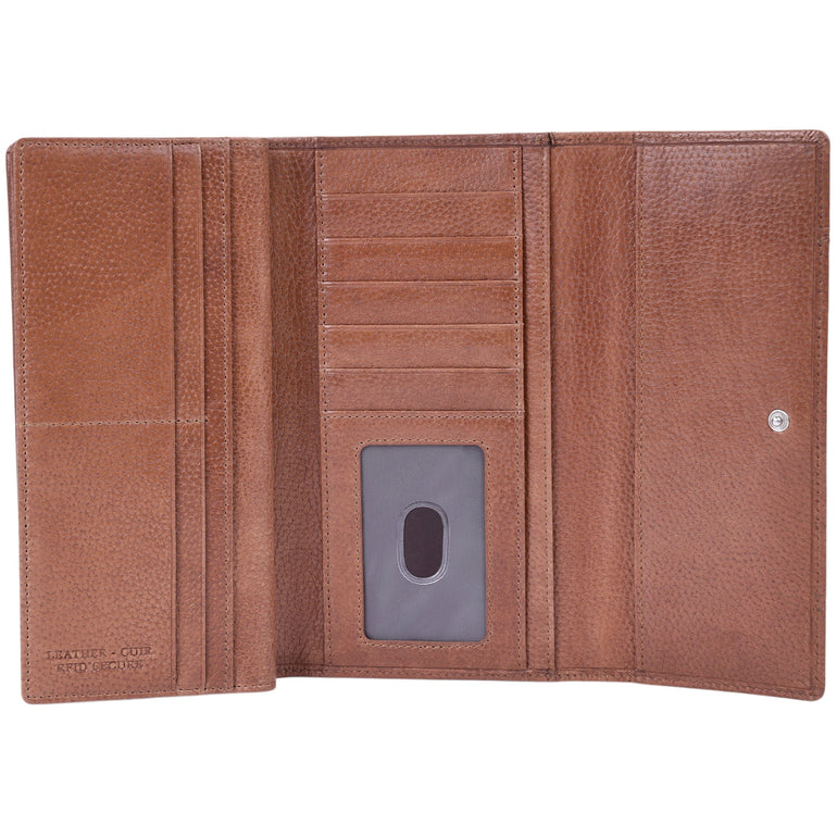 Mancini Fifth Avenue RFID Secure Quad Fold Wallet