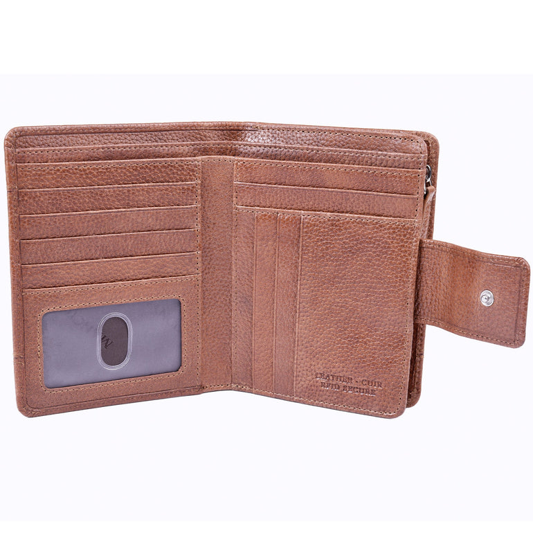 Mancini Fifth Avenue RFID Secure Medium Clutch Wallet