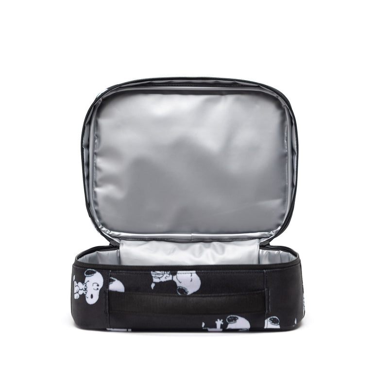 Herschel Peanuts Pop Quiz Lunch Box - Snoopy and Woodstock Black
