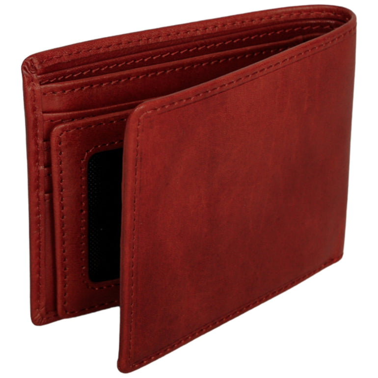 Mancini Pelle D’oro RFID Secure Center Wing Billfold