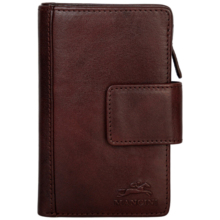 Mancini Pelle D’oro RFID Secure Medium Clutch Wallet