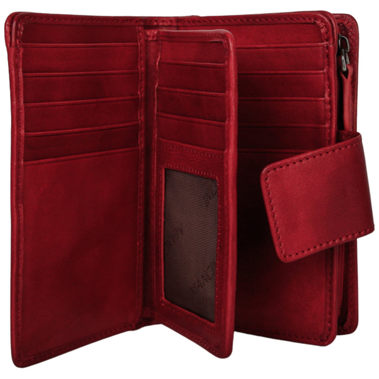 Mancini Pelle D’oro RFID Secure Medium Clutch Wallet