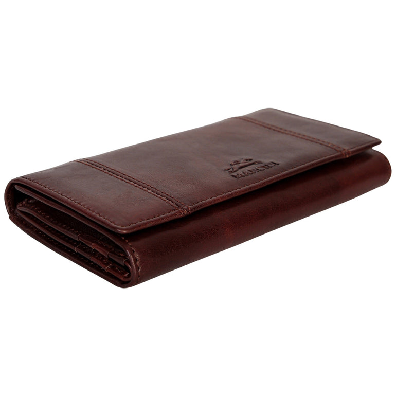 Mancini Pelle D’oro RFID Secure Quad Fold Wallet