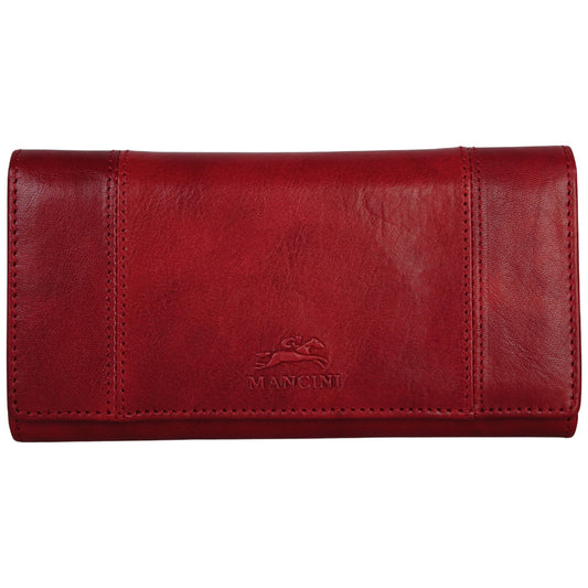 Mancini Pelle D’oro RFID Secure Quad Fold Wallet