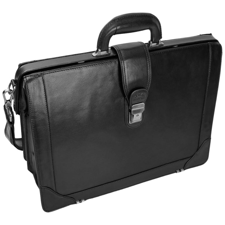 Mancini Pelle D’oro Luxurious 17.3” Laptop Litigator Briefcase