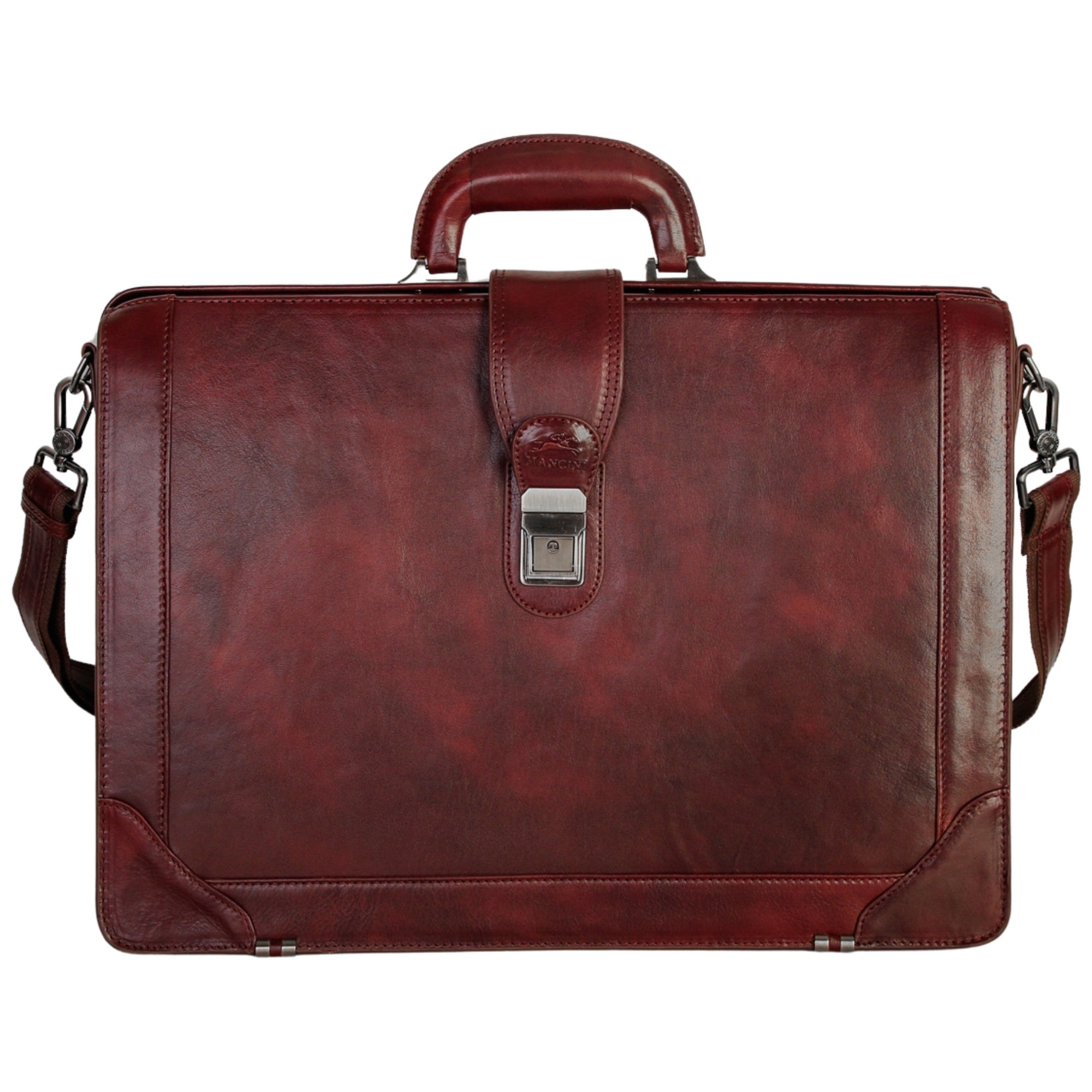 Mancini Pelle D’oro Luxurious 17.3” Laptop Litigator Briefcase