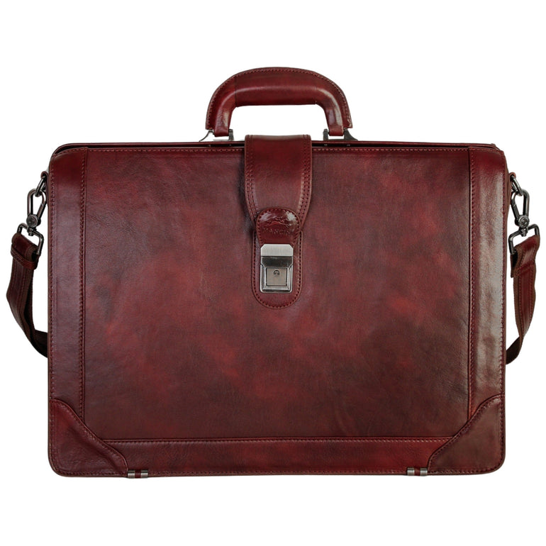 Mancini Pelle D’oro Luxurious 17.3” Laptop Litigator Briefcase