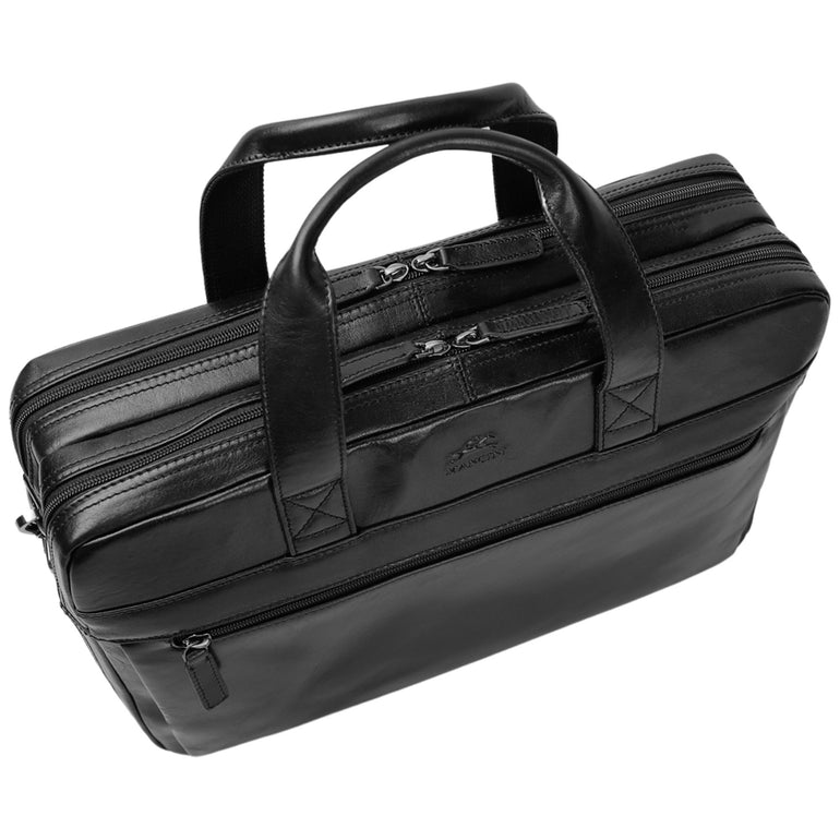 Mancini Pelle D’oro Double Compartment 15.6” Laptop and Tablet Briefcase