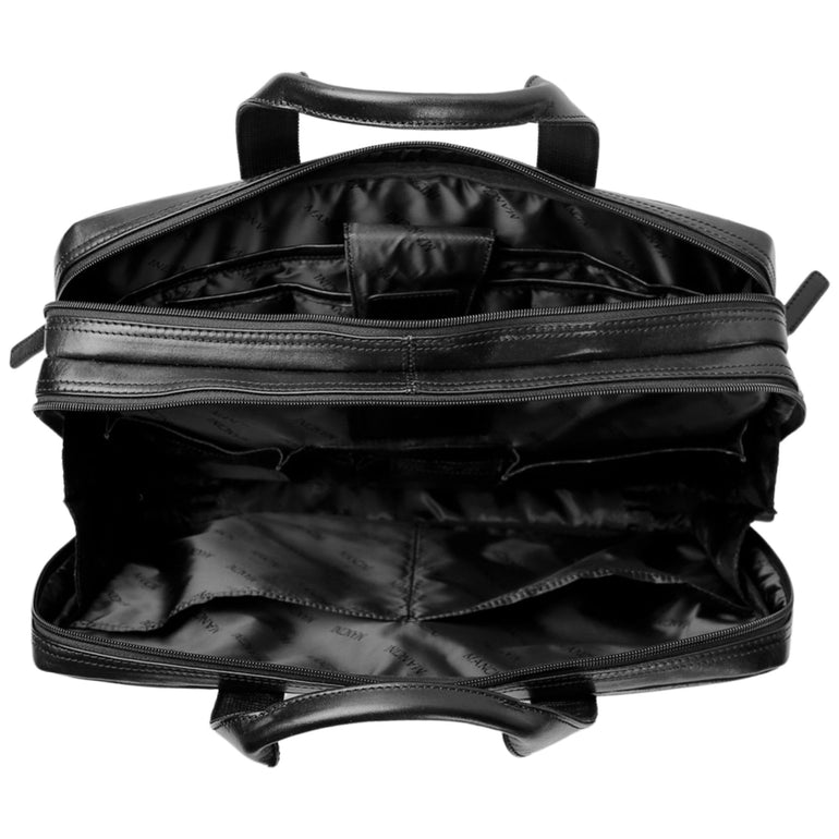 Mancini Pelle D’oro Double Compartment 15.6” Laptop and Tablet Briefcase