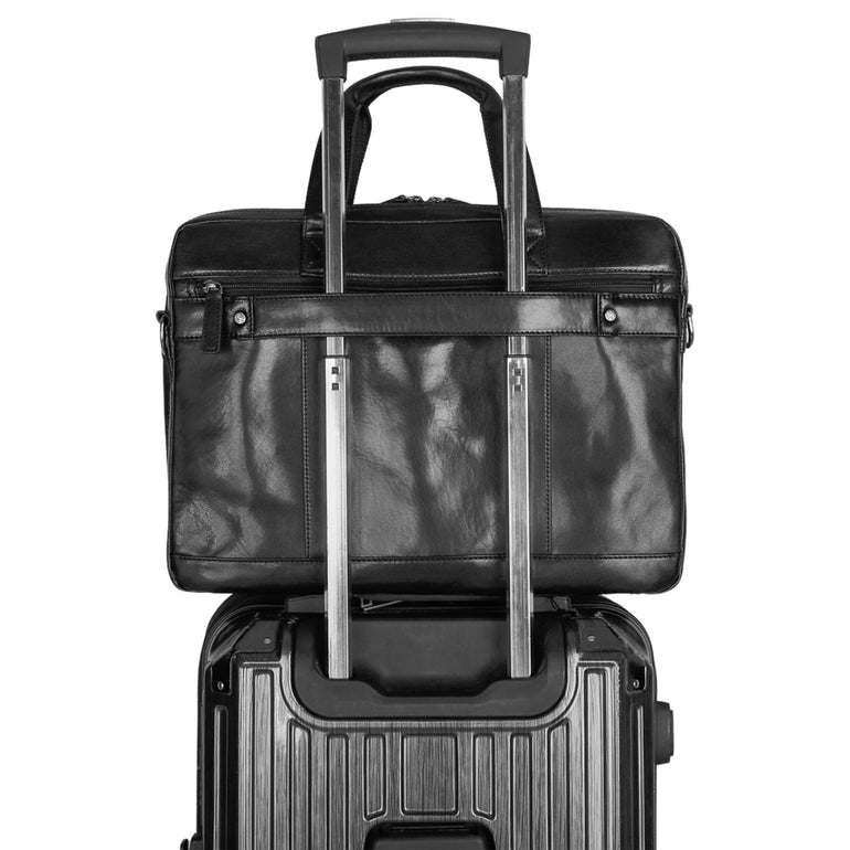 Mancini Pelle D’oro Double Compartment 15.6” Laptop and Tablet Briefcase