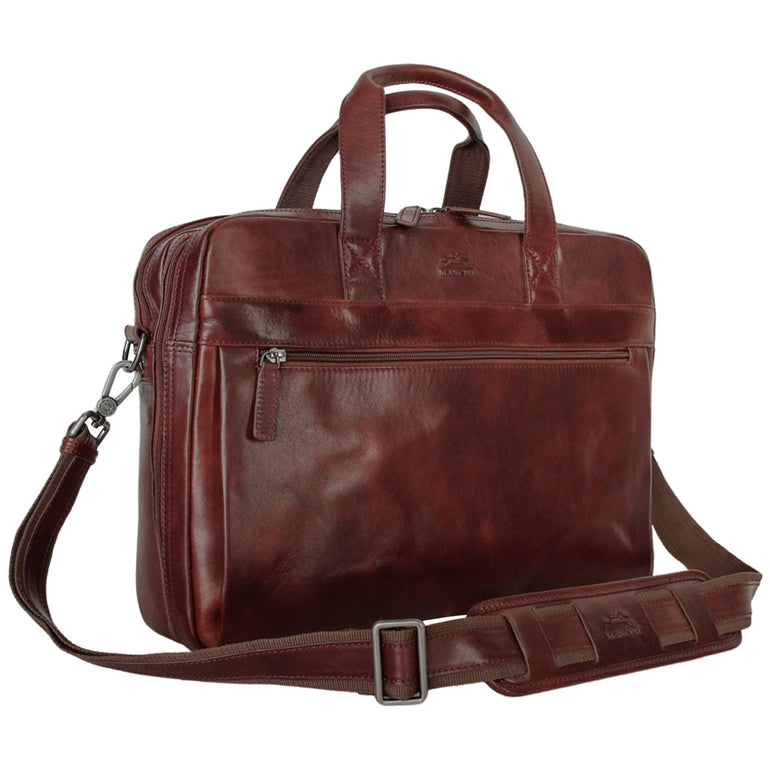 Mancini Pelle D’oro Double Compartment 15.6” Laptop and Tablet Briefcase