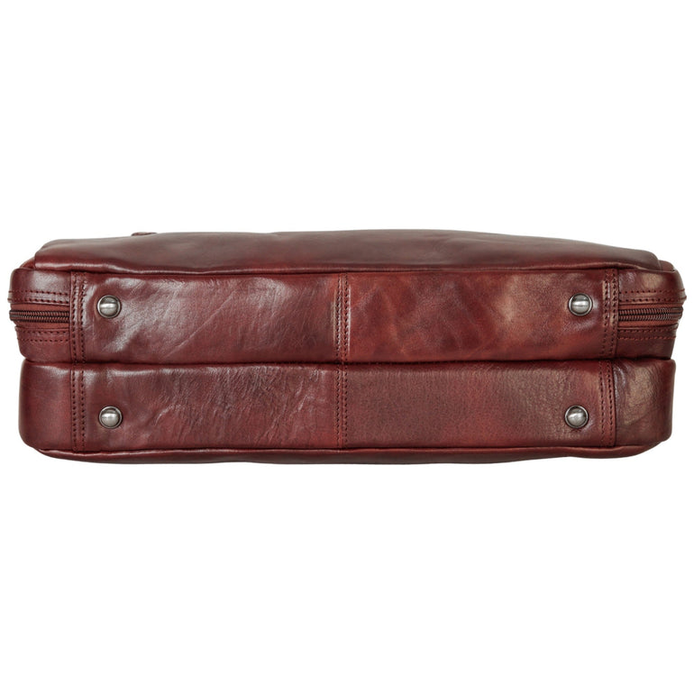 Mancini Pelle D’oro Double Compartment 15.6” Laptop and Tablet Briefcase