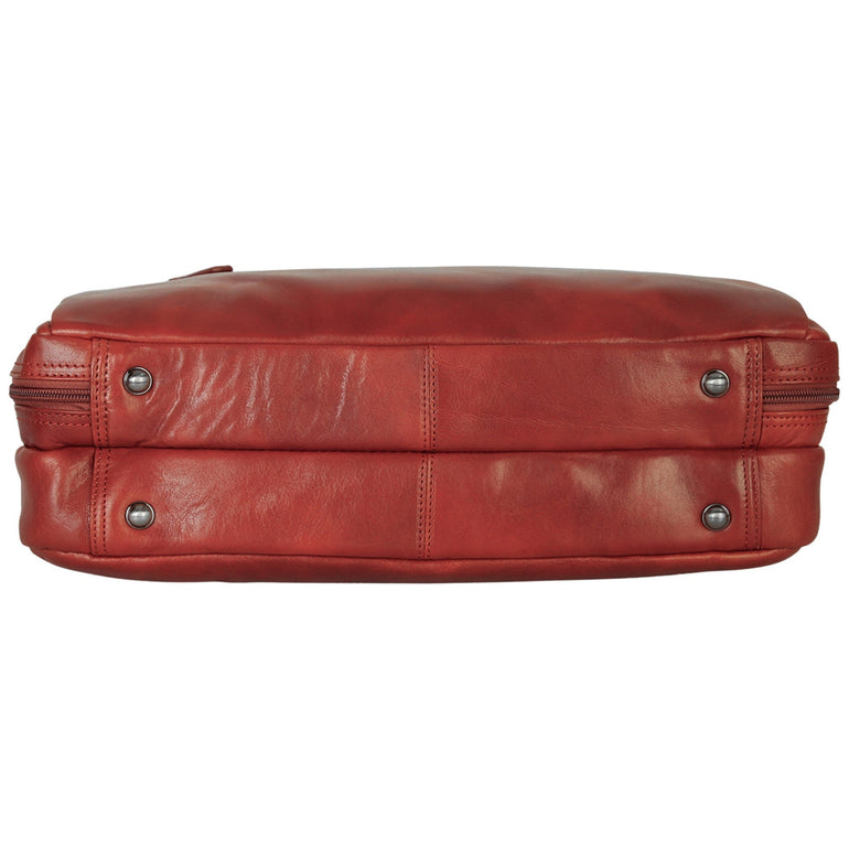 Mancini Pelle D’oro Double Compartment 15.6” Laptop and Tablet Briefcase