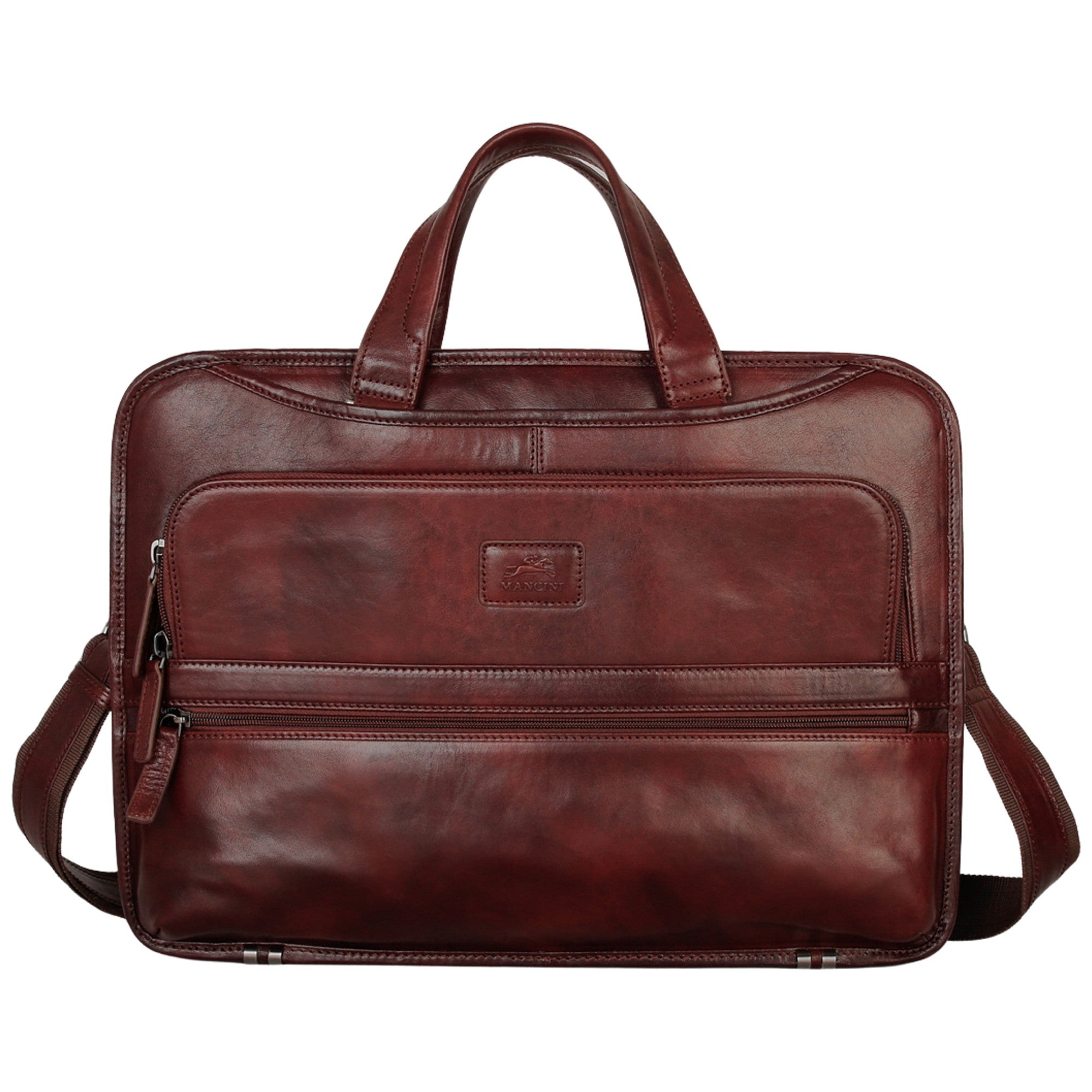 Mancini Pelle D’oro Triple Compartment 15.6” Laptop / Tablet Briefcase