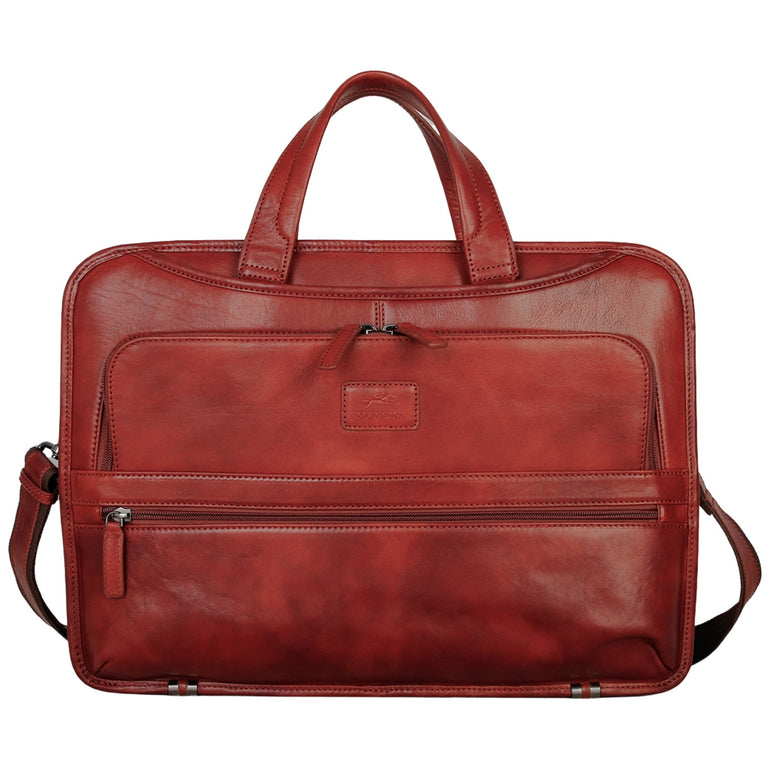 Mancini Pelle D’oro Triple Compartment 15.6” Laptop / Tablet Briefcase