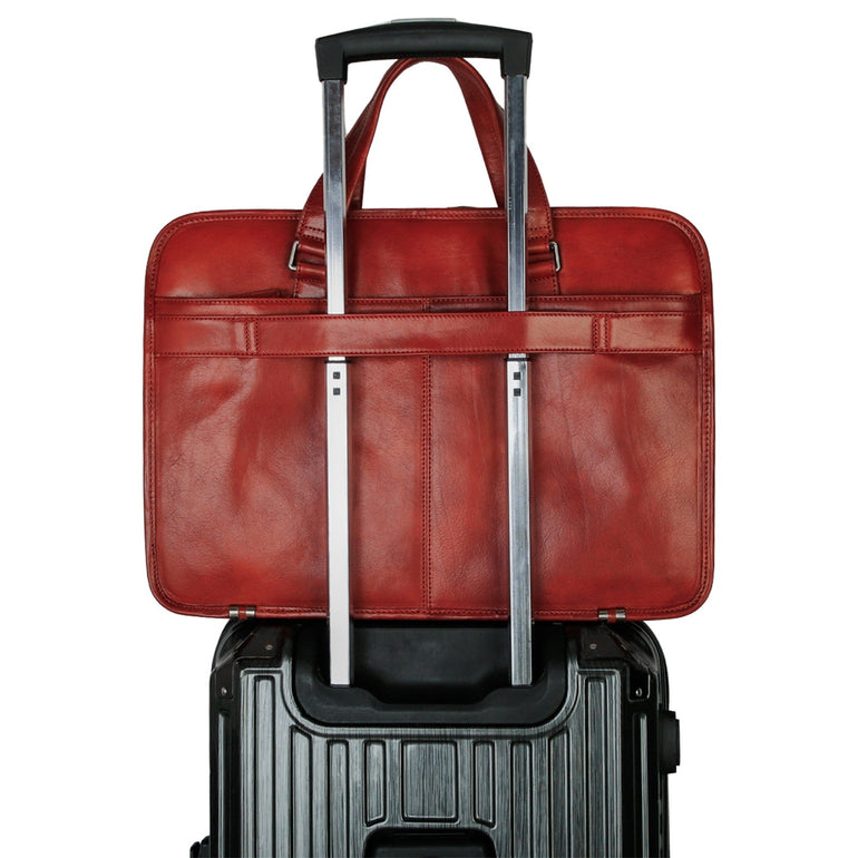 Mancini Pelle D’oro Triple Compartment 15.6” Laptop / Tablet Briefcase