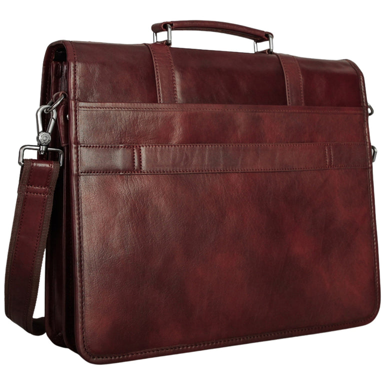 Mancini Pelle D’oro Double Compartment 15.6” Laptop / Tablet Briefcase