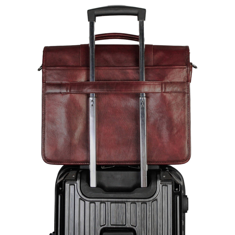 Mancini Pelle D’oro Double Compartment 15.6” Laptop / Tablet Briefcase