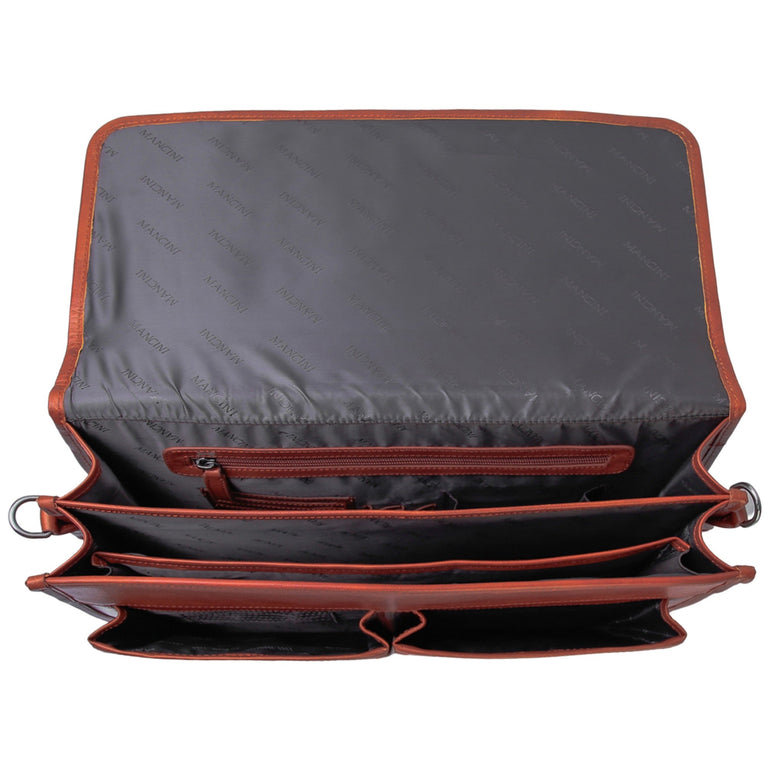 Mancini Pelle D’oro Double Compartment 15.6” Laptop / Tablet Briefcase