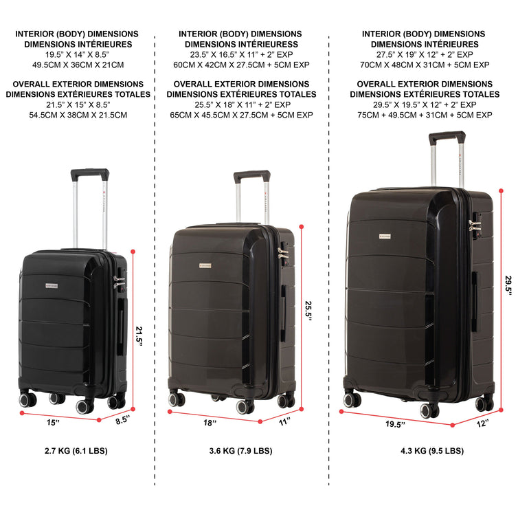 Air Canada Optimum Ensemble de Valises Rigides