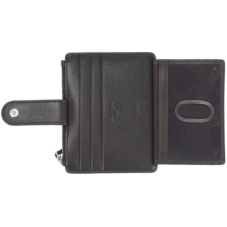 Mancini Croco2 Étui à cartes pour femmes avec une protection RFID renforcée