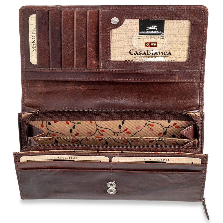 Mancini CASABLANCA Portefeuille RFID Moyen pour Dames