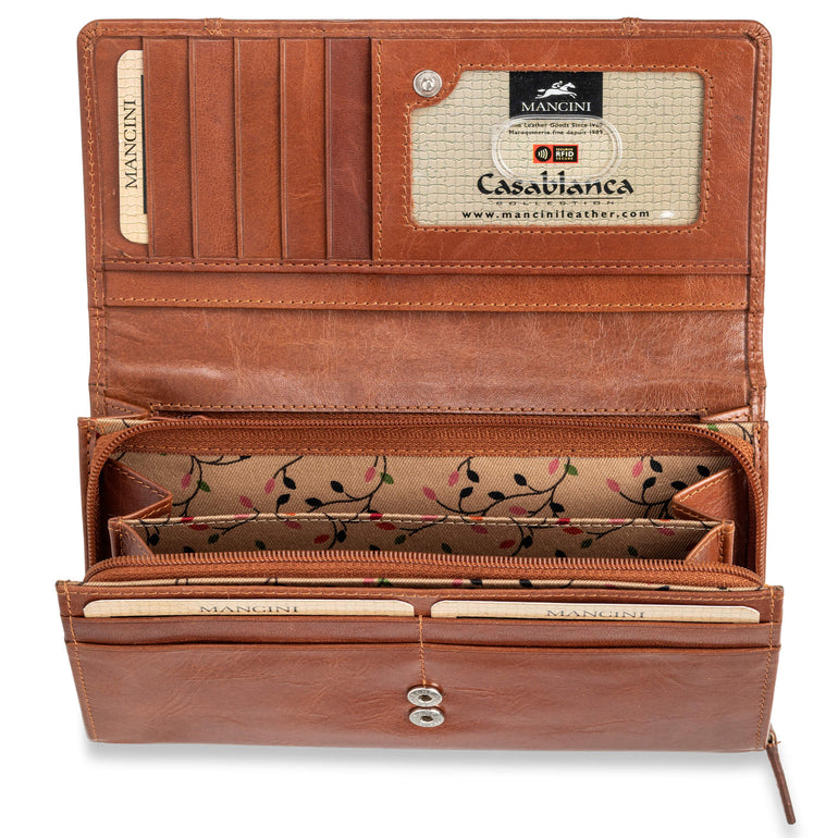Mancini CASABLANCA Portefeuille RFID Moyen pour Dames
