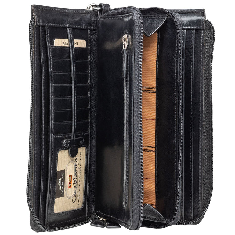 Mancini CASABLANCA Portefeuille RFID Clutch pour Dames