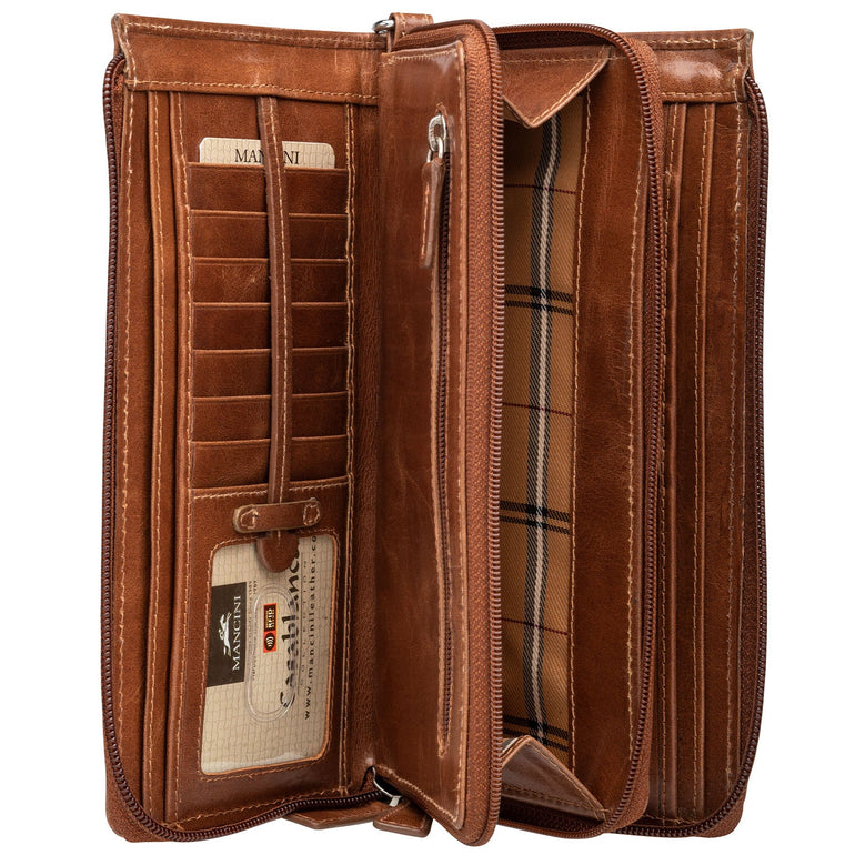 Mancini CASABLANCA Portefeuille RFID Clutch pour Dames