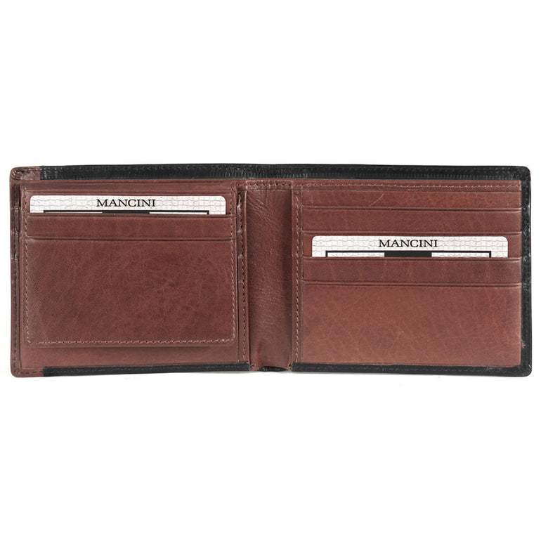 Mancini Collection CASABLANCA Portefeuille pour Hommes avec Porte-Cartes Amovible (Sécurisé RFID)