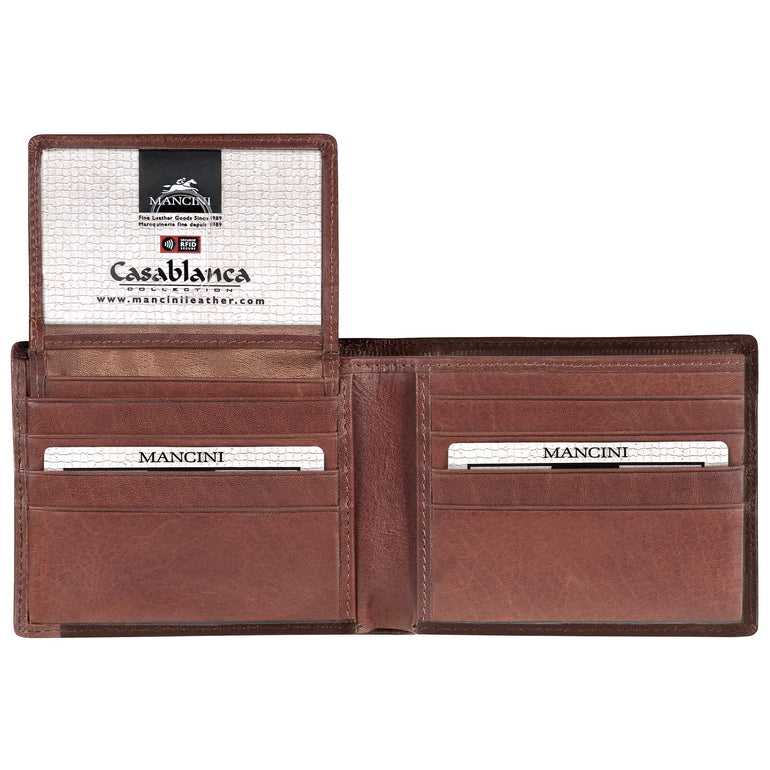 Mancini Collection CASABLANCA Portefeuille pour Hommes avec Porte-Cartes Amovible (Sécurisé RFID)