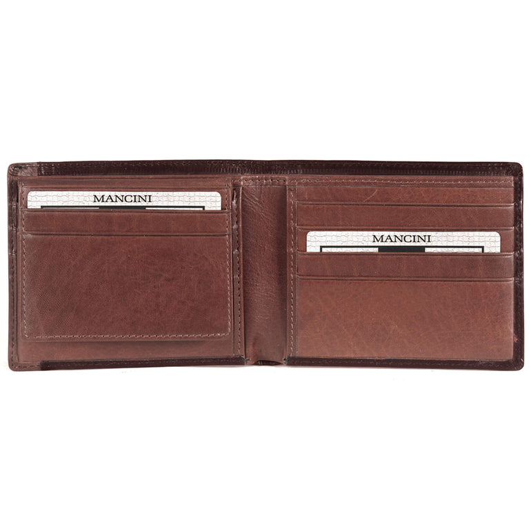 Mancini Collection CASABLANCA Portefeuille pour Hommes avec Porte-Cartes Amovible (Sécurisé RFID)